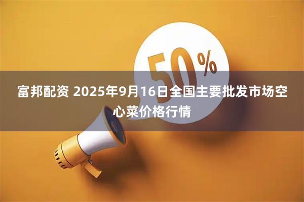 富邦配资 2025年9月16日全国主要批发市场空心菜价格行情