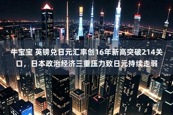牛宝宝 英镑兑日元汇率创16年新高突破214关口，日本政治经济三重压力致日元持续走弱