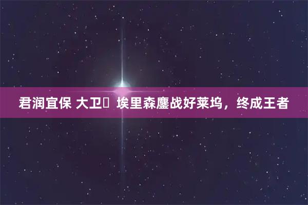 君润宜保 大卫・埃里森鏖战好莱坞，终成王者