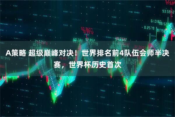 A策略 超级巅峰对决！世界排名前4队伍会师半决赛，世界杯历史首次